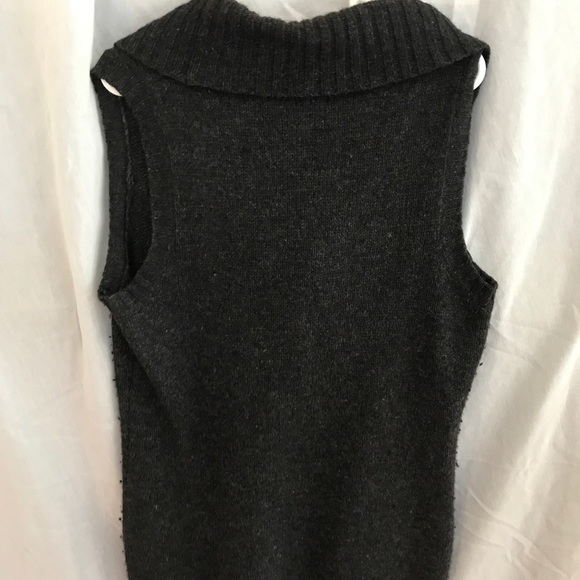 Mimi Maternity Cowl Neck Gray Tunic Sweater Large - Picture 3 of 3